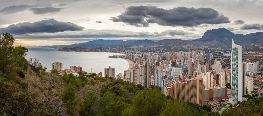 Vista de Benidorm desde la montaña