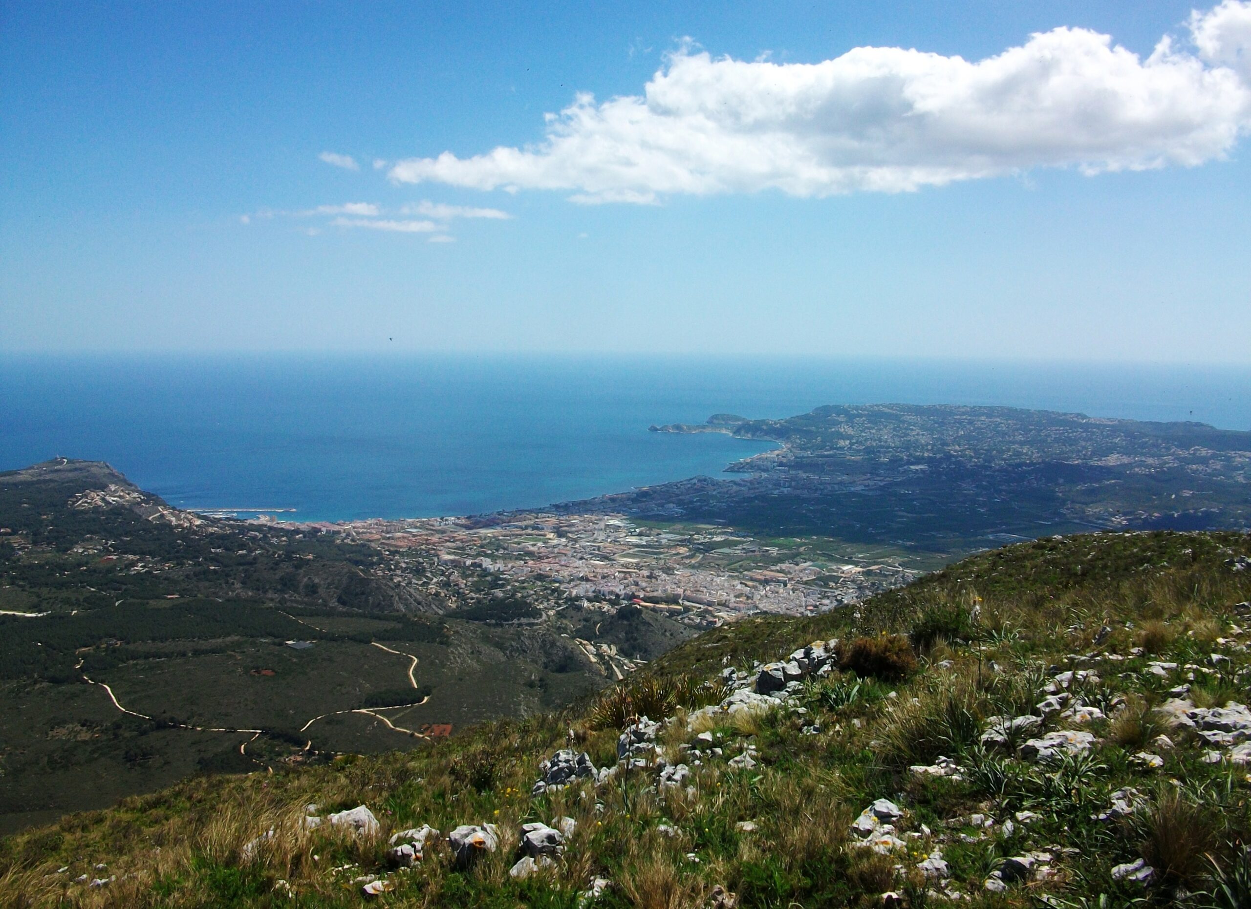 Vista de Xàbia desde el Montgó para la Ruta Tossal Gros